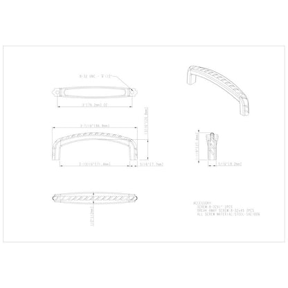 3" Center-to-Center Satin Nickel Rope Detailed Cypress Cabinet Pull