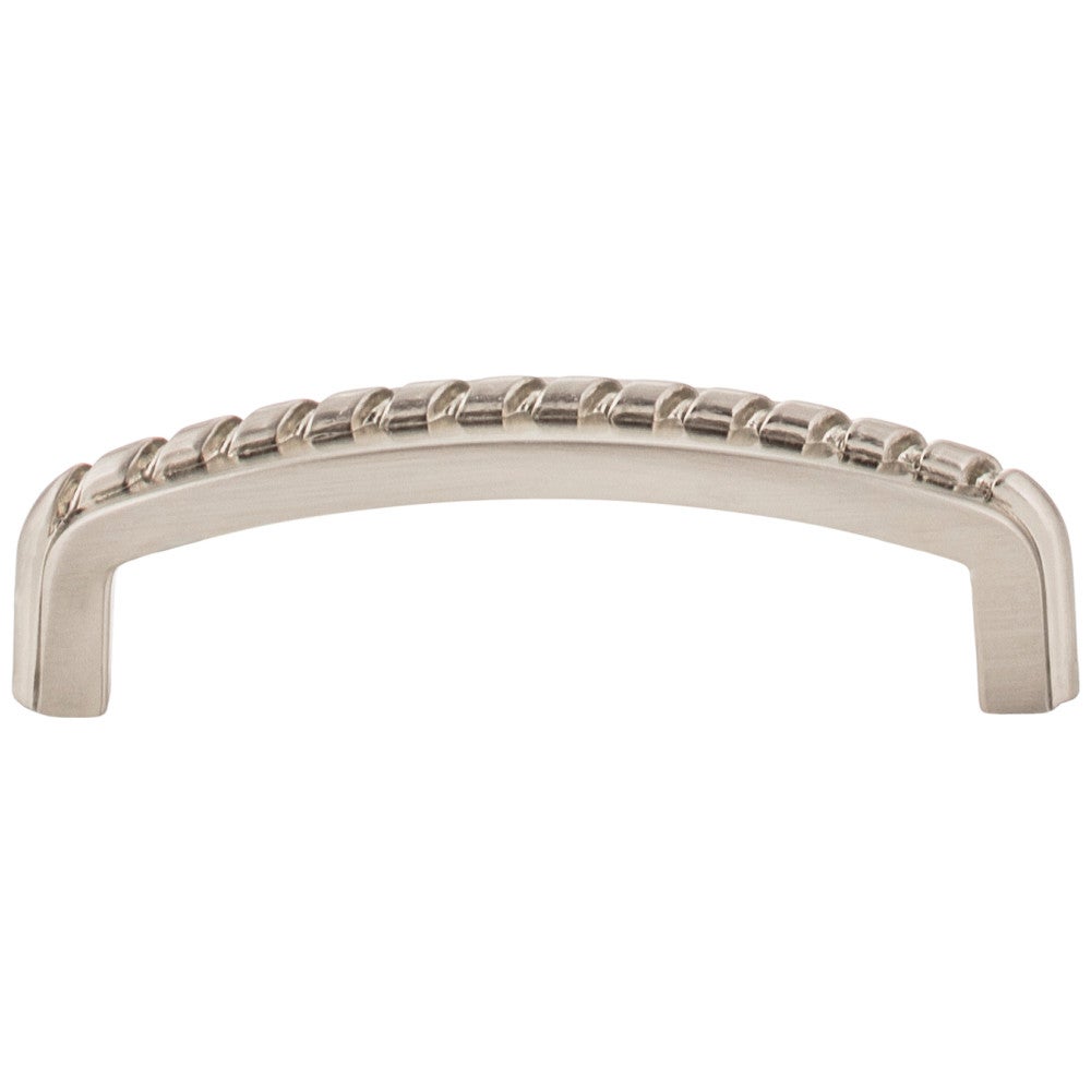 3" Center-to-Center Satin Nickel Rope Detailed Cypress Cabinet Pull