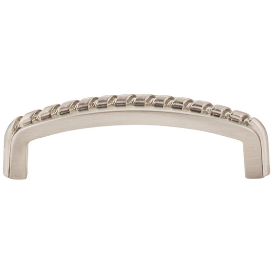 3" Center-to-Center Satin Nickel Rope Detailed Cypress Cabinet Pull