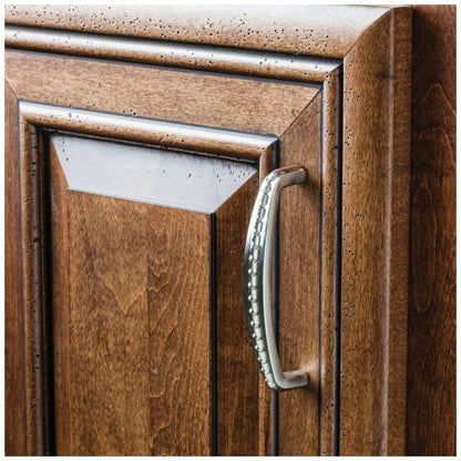 3" Center-to-Center Satin Nickel Rope Detailed Cypress Cabinet Pull