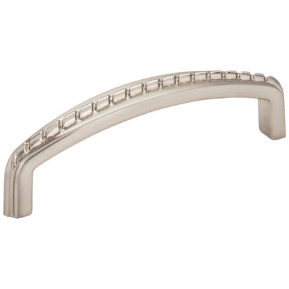 3" Center-to-Center Satin Nickel Rope Detailed Cypress Cabinet Pull