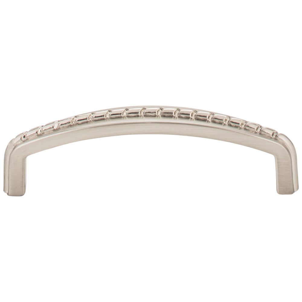 3" Center-to-Center Satin Nickel Rope Detailed Cypress Cabinet Pull