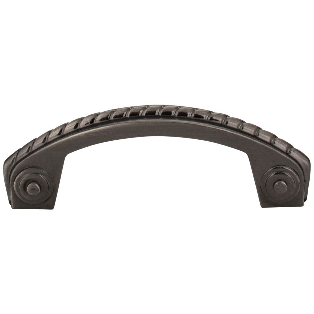 3" Center-to-Center Satin Nickel Rope Rhodes Cabinet Pull