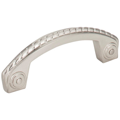 3" Center-to-Center Satin Nickel Rope Rhodes Cabinet Pull
