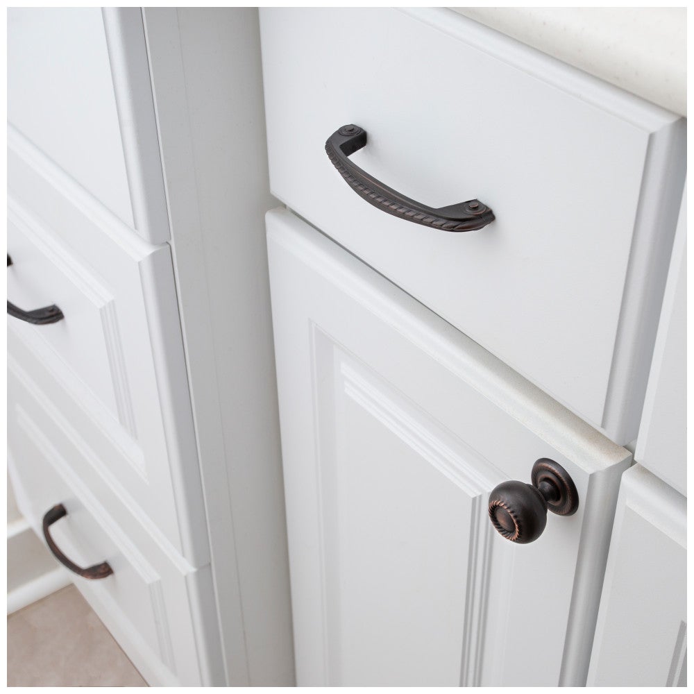 3" Center-to-Center Satin Nickel Rope Rhodes Cabinet Pull