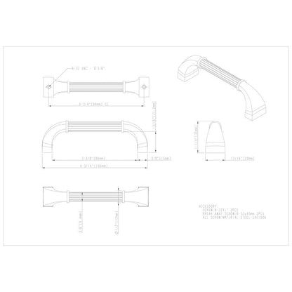 3" Center-to-Center Satin Nickel Cordova Cabinet Pull