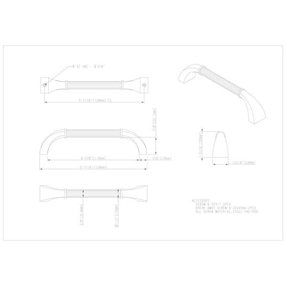 3" Center-to-Center Satin Nickel Cordova Cabinet Pull