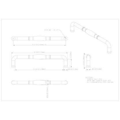 3" Center-to-Center Satin Nickel Durham Cabinet Pull