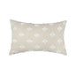12''x20'' tufted floral lumbar support 100% cotton throw pillow | 7 colors textured daisy stitch design | boho chic lumbar & accent pillow | insert included