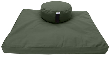 Meditation Cushion Set Zafu and Zabuton - Cotton ..Made in USA