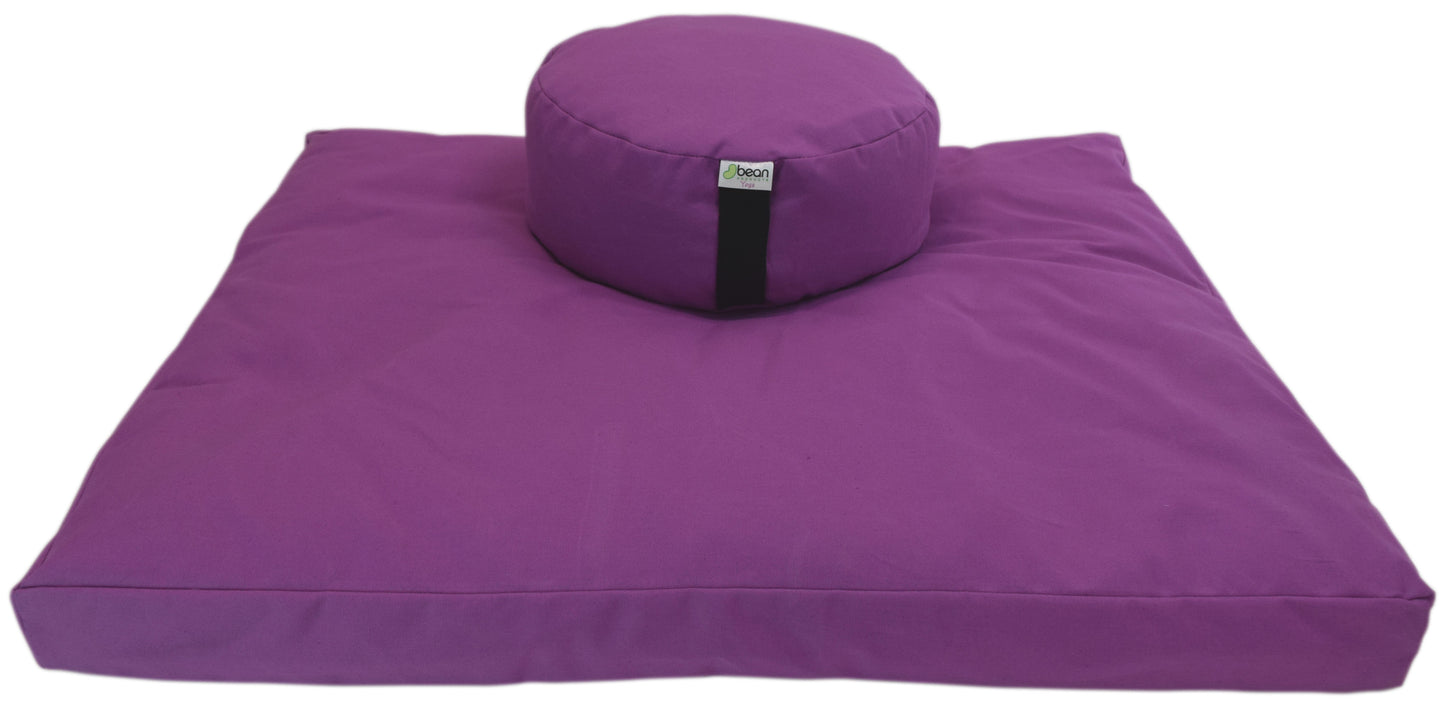 Meditation Cushion Set Zafu and Zabuton - Cotton ..Made in USA