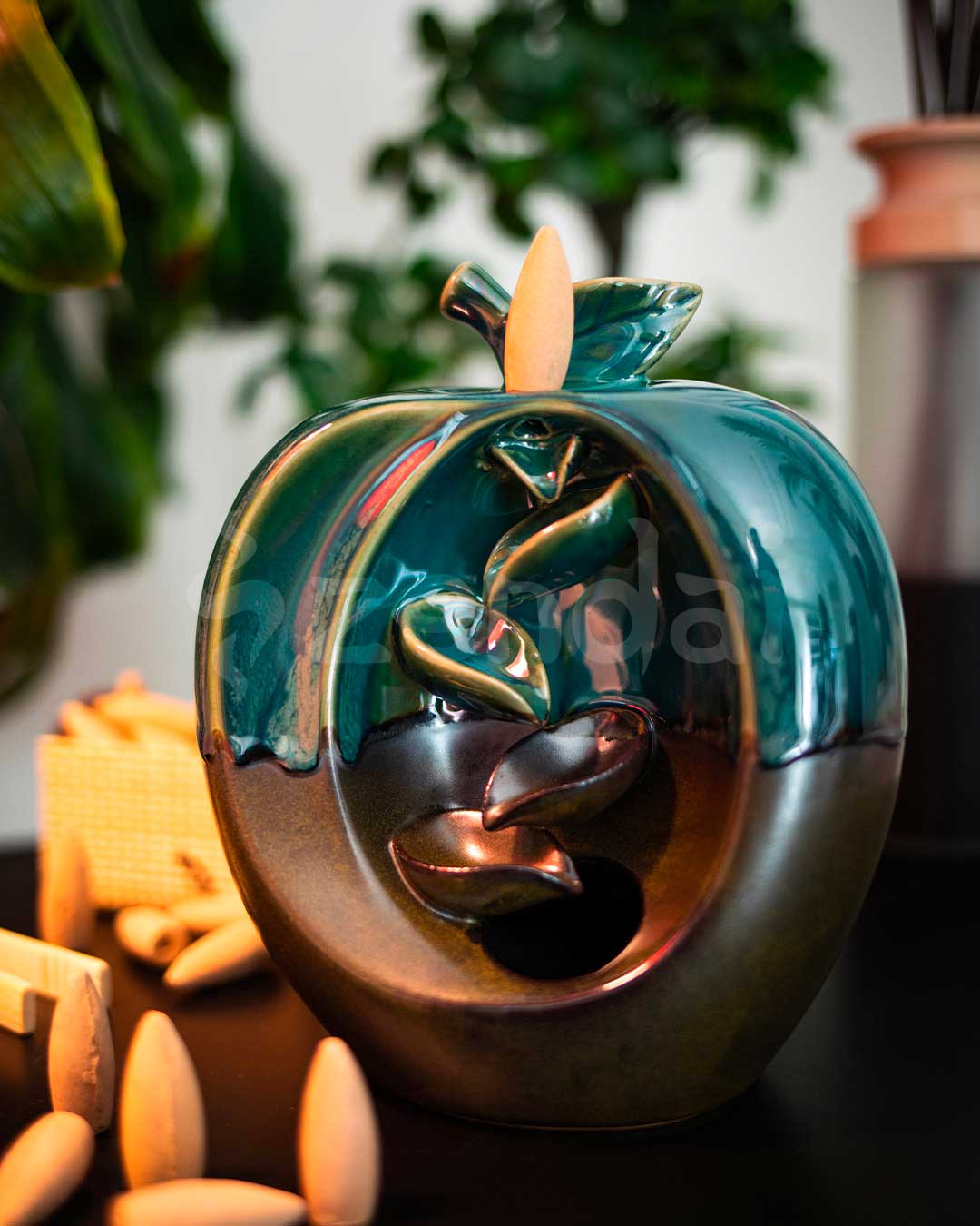 Zen Apple Backflow Incense Burner
