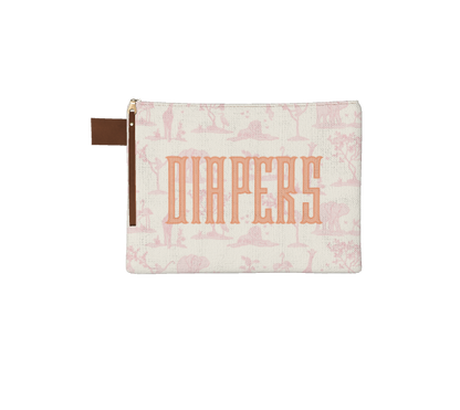 Zoo Toile Zipper Pouch