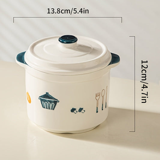Ceramic Stew Pot with Double Lids for Healthy Cooking