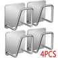 4pcs Stainless Steel Wall-Mounted Organizer Set - Perfect for Kitchen | Kitchen Accessories | Kitchen + Metal