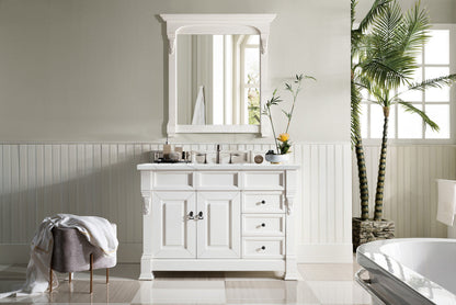 Brookfield 48" Single Vanity Cabinet, Bright White