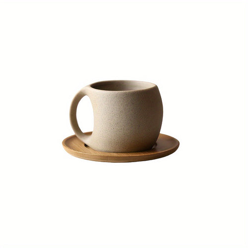 Elegant Ceramic Mug  Saucer Set Microwave Safe 7oz123oz