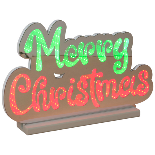 Lighted Infinity Mirror - Merry Christmas