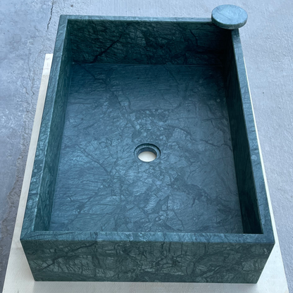 HANDCRAFTED VERDE GUATEMALA CUSTOM MARBLE SINK (NS-037)