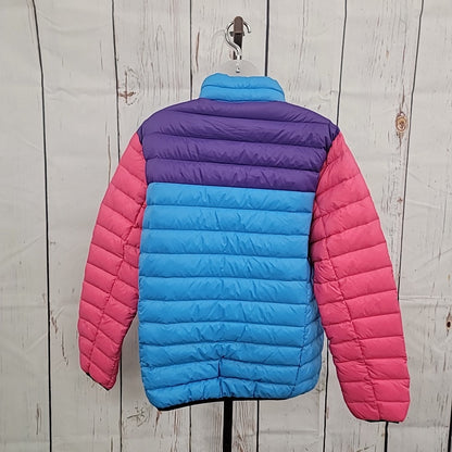 Club Room Size S Blue Pink Quilted Packable Puffer Jacket NWT