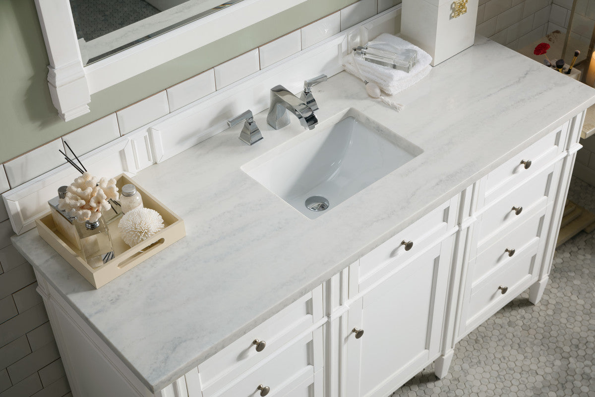 Brittany 60" Single Vanity in Bright White