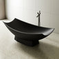 ALFI brand  AB9992BM Black Matte 71" Solid Surface Resin Free Standing Hammock Style Bathtub