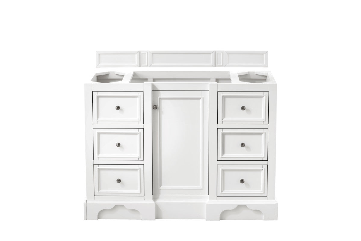 De Soto 48" Single Vanity Cabinet, Bright White