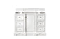 De Soto 48" Single Vanity Cabinet, Bright White