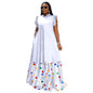 American Large Print Maxi Dress