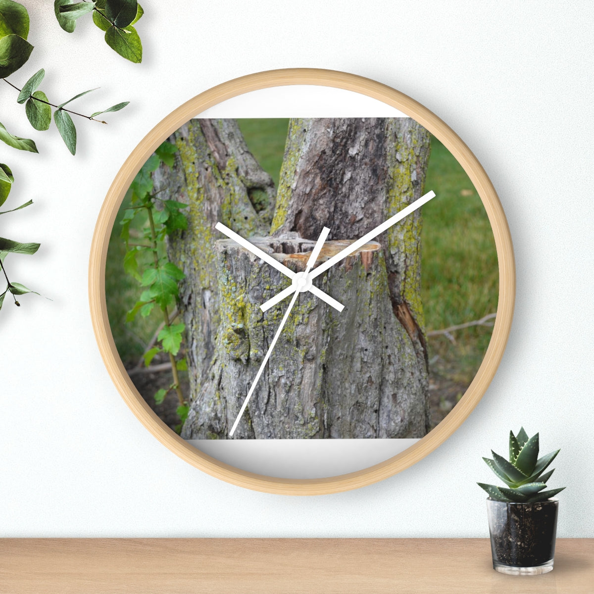 Tree Stump Wall clock