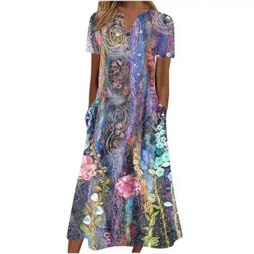Women’s Summer Midi Dress – Casual, Light & Pocket-Ready