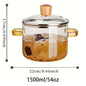 15L HeatResistant Borosilicate Glass Cooking Pot with Lid