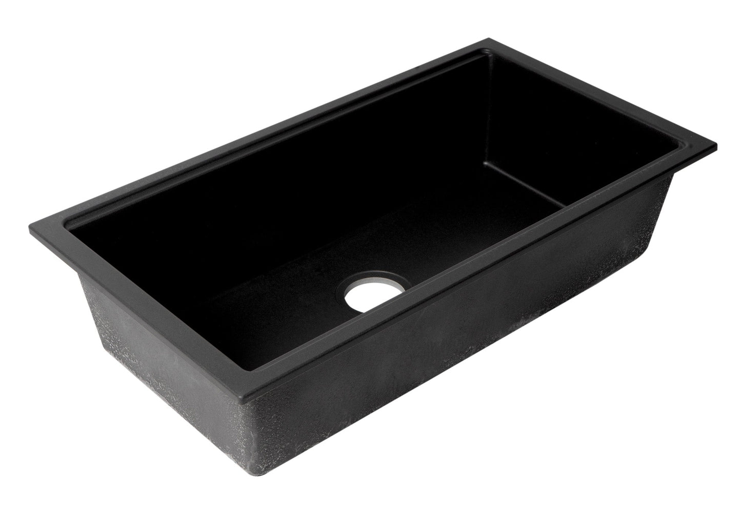 ALFI brand AB3418SBUM 33" Granite Composite Workstation Step Rim Single Bowl Undermount Sink with Accessories