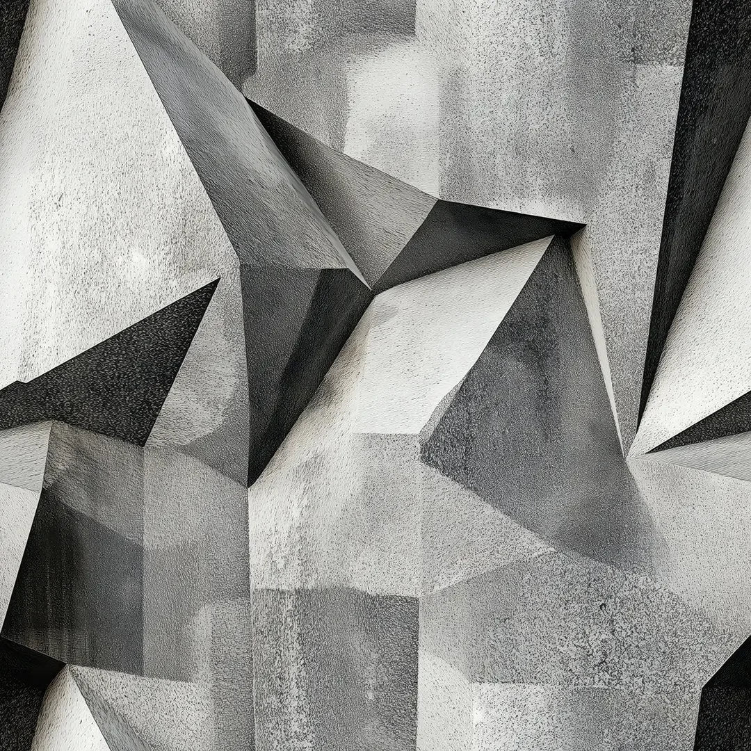 Urban Graphite Facets Mural