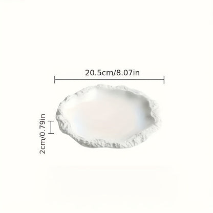 Elegant Textured Ceramic Dinner Plate  HeatResistant  LeakProof