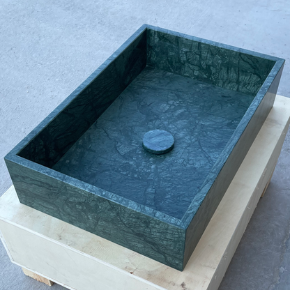 HANDCRAFTED VERDE GUATEMALA CUSTOM MARBLE SINK (NS-037)