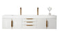 Columbia 72" Double Wall Mount Vanity Cabinet