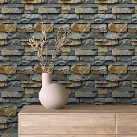 Golden Slate Stacked Stone