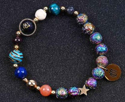 Blue San Volcanic Rock Constellation Bracelets – Colorful Twelve Constellations