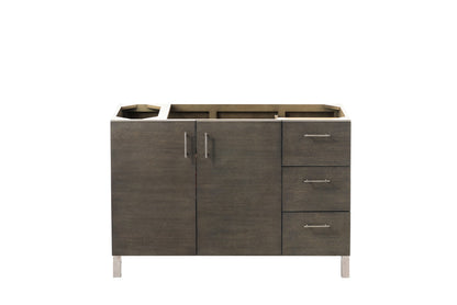 Metropolitan 48" Single Vanity Cabinet, Silver Oak