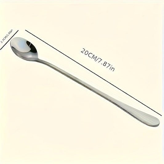 Set of 410 Stainless Steel Long Iced Tea Spoons