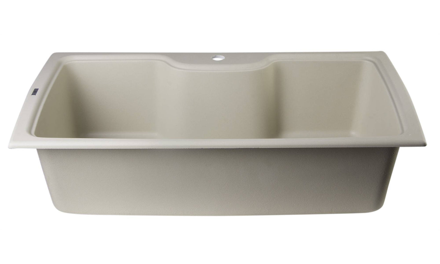 ALFI brand AB3520DI 35" Drop-In Single Bowl Granite Composite Kitchen Sink