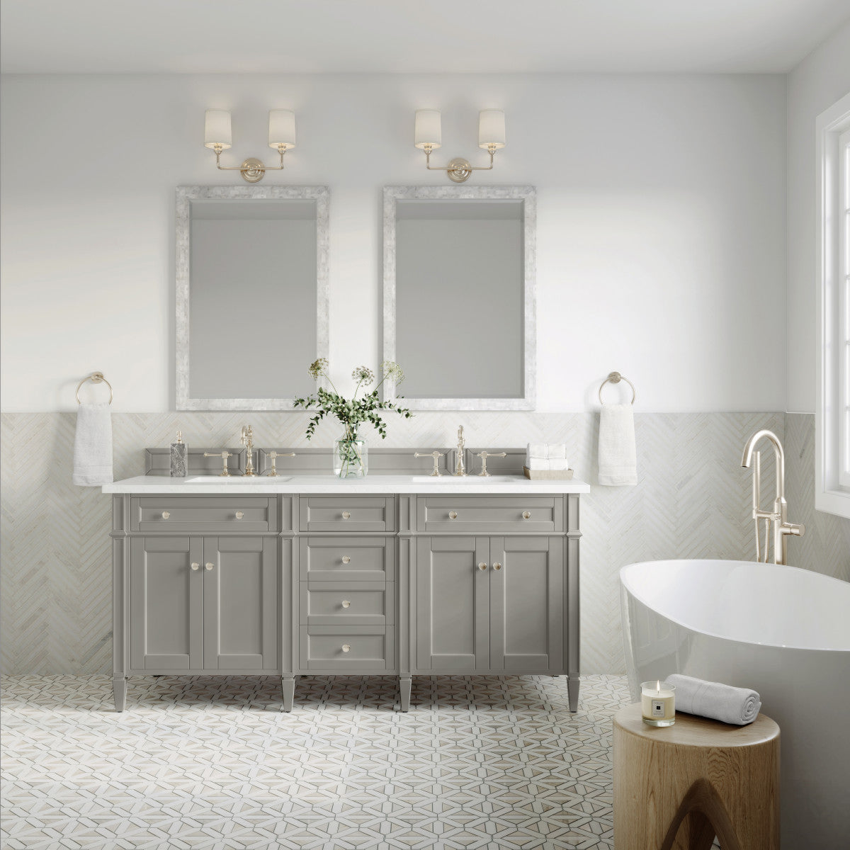 Brittany 72" Double Vanity Cabinet