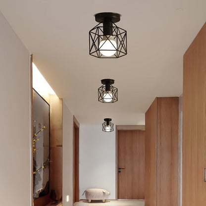 Modern Nordic Black Geometric Ceiling Light  E27 Base
