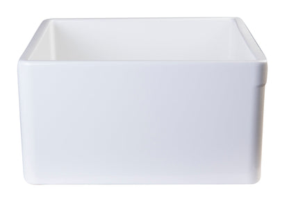 ALFI brand AB505 AB505-W White 26" Contemporary Smooth Apron Fireclay Farmhouse Kitchen Sink