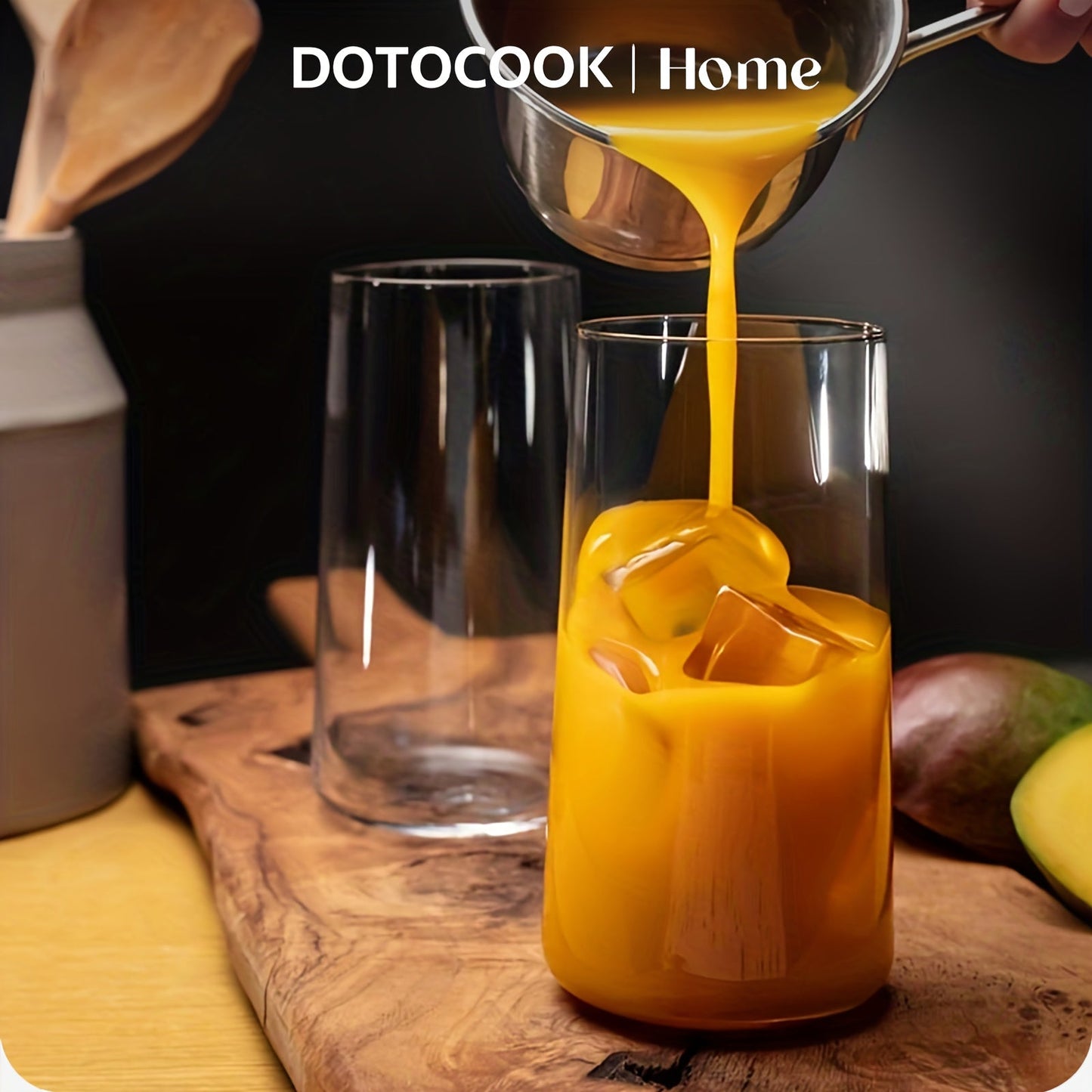 Set of 6 DOTOCOOK Highball Glasses - 15.5 oz Multipurpose Glass