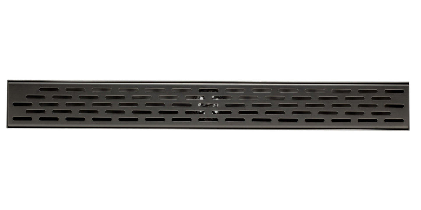 ALFI brand  ABLD24C 24" Long Modern Stainless Steel Linear Shower Drain with Groove Holes