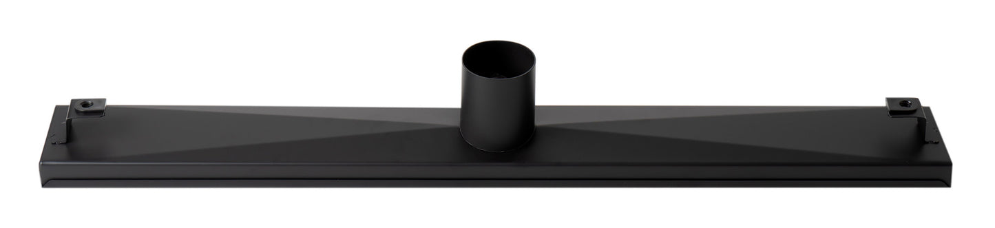 ALFI brand ABLD24B ABLD24B-BM 24" Black Matte Stainless Steel Linear Shower Drain with Solid Cover