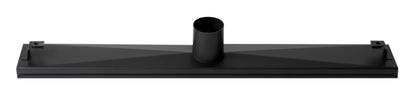 ALFI brand ABLD24B ABLD24B-BM 24" Black Matte Stainless Steel Linear Shower Drain with Solid Cover