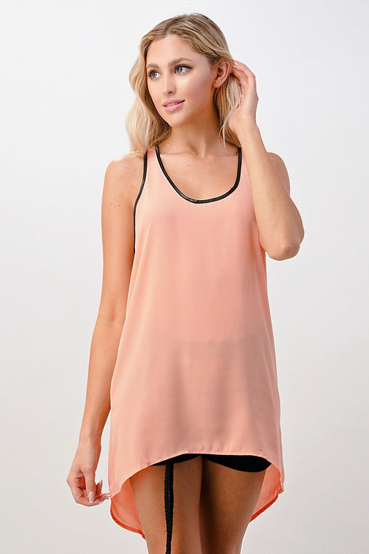 Scoop Neck Tank Top with Contrast Trim | Apparel | Kitchen + Metal